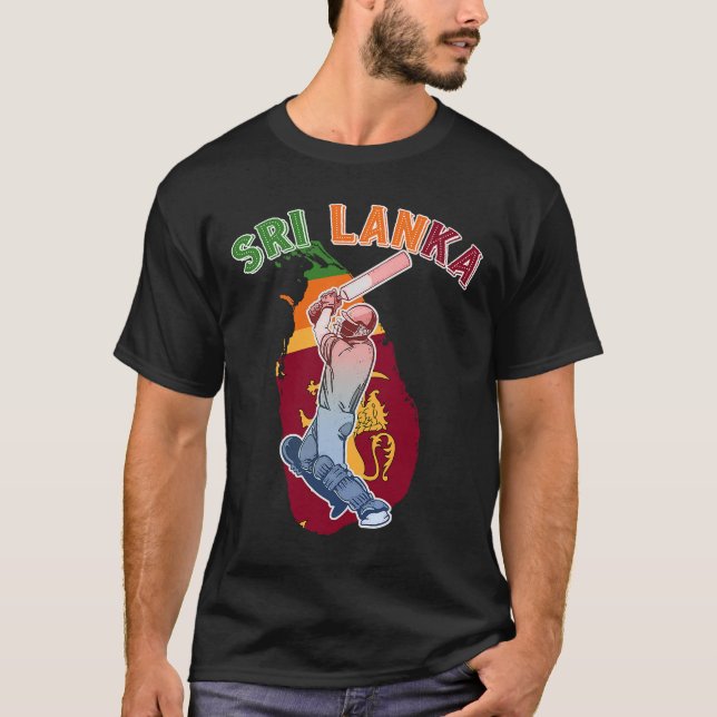 Camiseta Sri Lanka - Fãs de Críquete do Leão do Sri Lanka - (Frente)