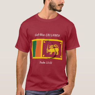 Camiseta SRI LANKA FLAG - Scripting Patriótico MAROON Perso