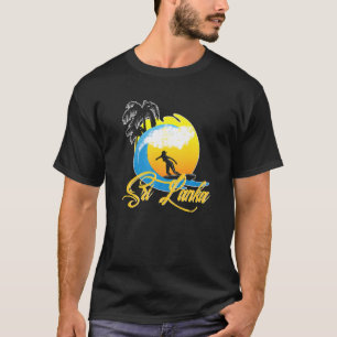 Camiseta Sri Lanka Girl Surfe Wave Ocean Beach Vacsing Sri