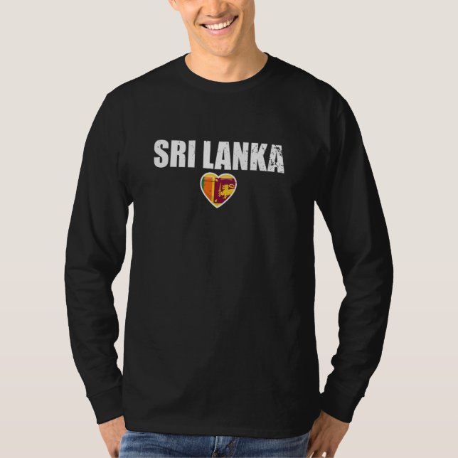 Camiseta Sri Lanka Heart Proud Sri Lankan Flag 1 (Frente)