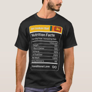 Camiseta Sri Lanka Pai Nutrição Fata Presente do Dia de o