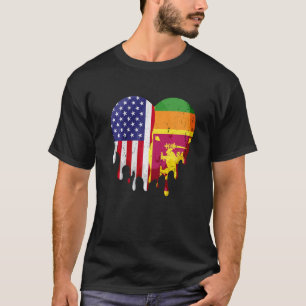 Camiseta Sri Lankan American Patriot Grown Country Melting