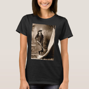 Camiseta Srta. Annie Oakley com arma, foto de Vintage
