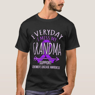Camiseta Srta. Minha vovó Alzheimer's Disease Awarness Ribb