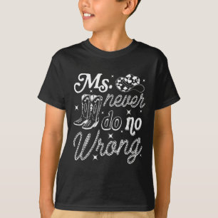Camiseta Srta. Nunca Faz Errado, Western Cow Girl, Country