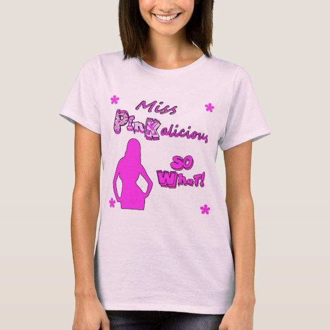 Camiseta Srta. pinkalicious e que camiseta? (Frente)
