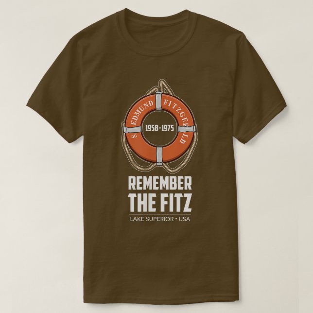 Camiseta SS Edmund Fitzgerald Lake Superior Iron Ore Detroi (Frente do Design)