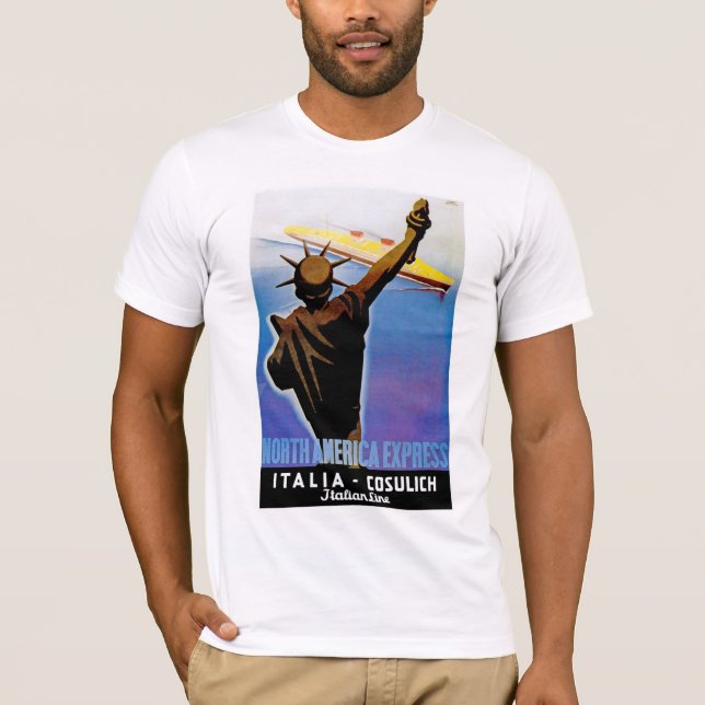 Camiseta ss Rex Passando Estátua da Liberdade (Frente)