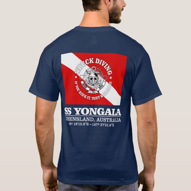 Camiseta SS Yongala (melhores destroços) (Verso)