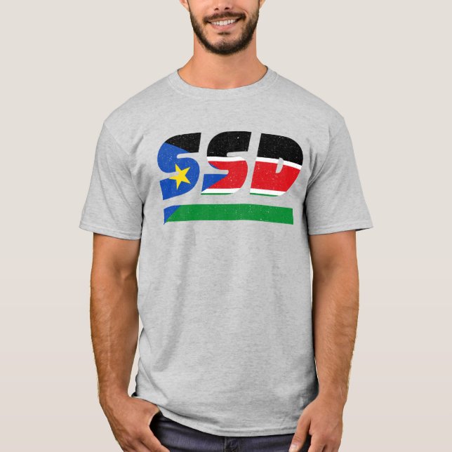 Camiseta SSD South Sudan African ISO Code 3166 (Frente)