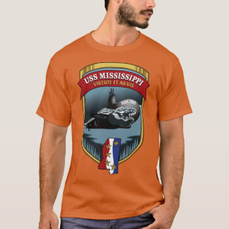 Camiseta SSN782 USS Mississippi Crista