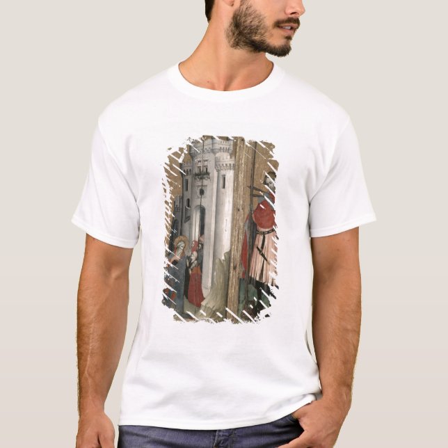 Camiseta St Andrew que persegue demónios da cidade (Frente)