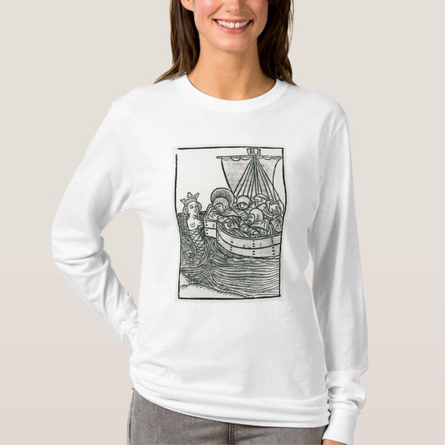 Camiseta St. Brendan e a sirene (Frente)