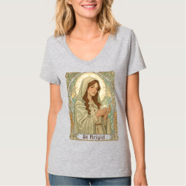 Camiseta St Brígida A Padroeira Dos Trabalhadores De Laticí