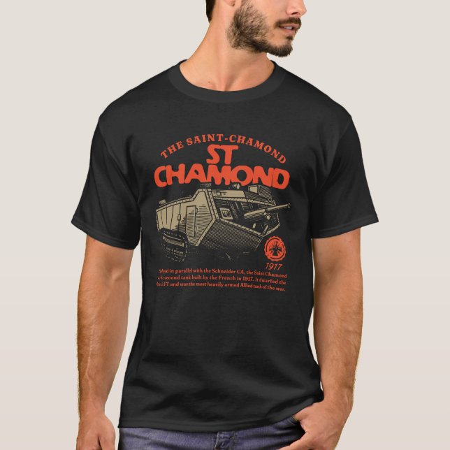 Camiseta ST CHAMOND - WW1 French Tank (Frente)