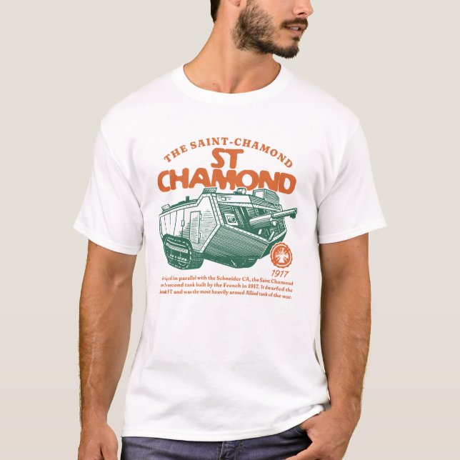 Camiseta ST CHAMOND - WW1 French Tank (Frente)
