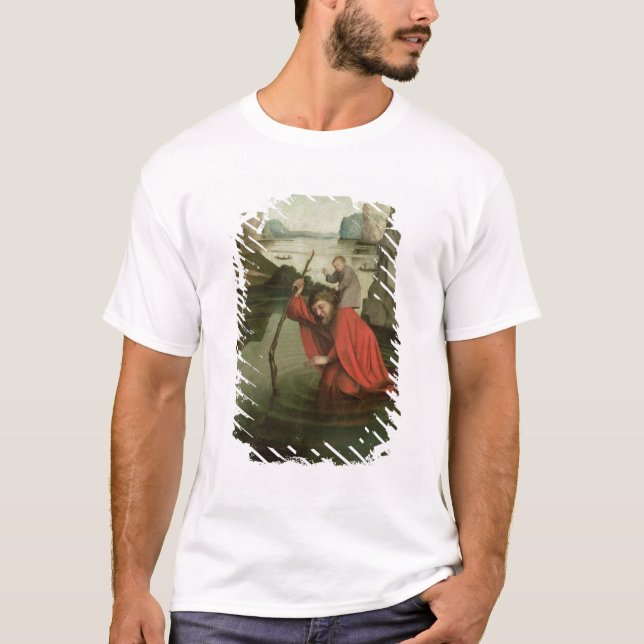 Camiseta St Christopher que leva a criança do cristo (Frente)