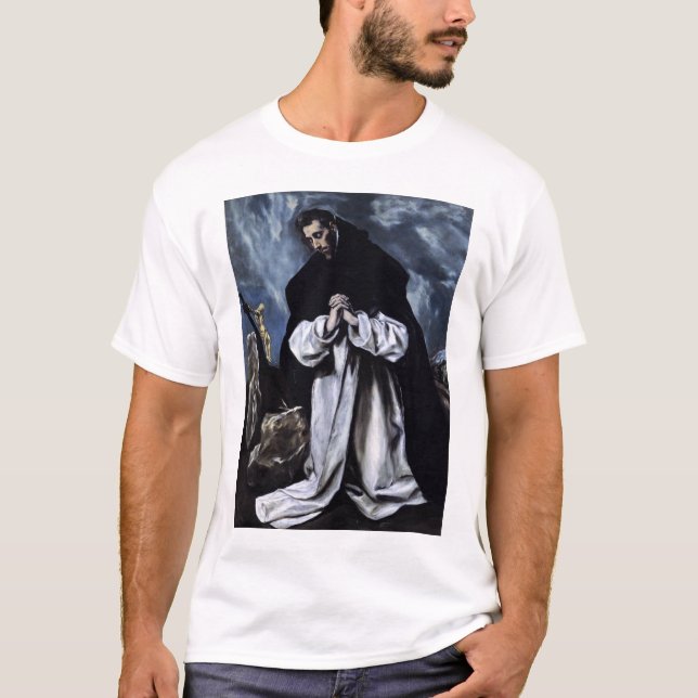 Camiseta St Dominic na oração (Frente)