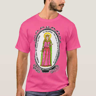 Camiseta St Dymphna Purity Lily Patron Saint Mental Health