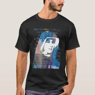 Camiseta St Faustina Kowalska Grande Amor Citação Católica 