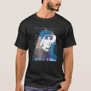Camiseta St Faustina Kowalska Grande Amor Citação Católica