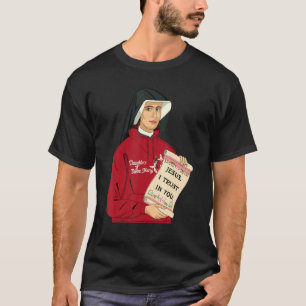 Camiseta St Faustina Kowalska Grande Amor Citação Católica 