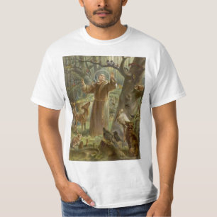 Camiseta St Francis de Assisi cercou por animais