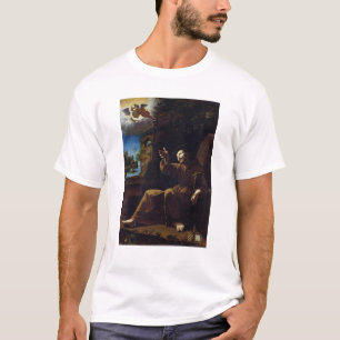 Camiseta St Francis de Assisi consolou por um anjo