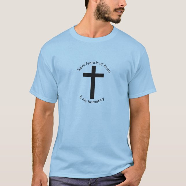 Camiseta St Francis de Assisi é meu ficar em casa (Frente)