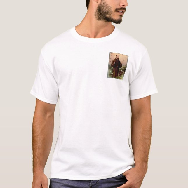 Camiseta St Francis do t-shirt de Assisi (Frente)