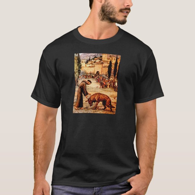 Camiseta St Francis e o lobo (Frente)