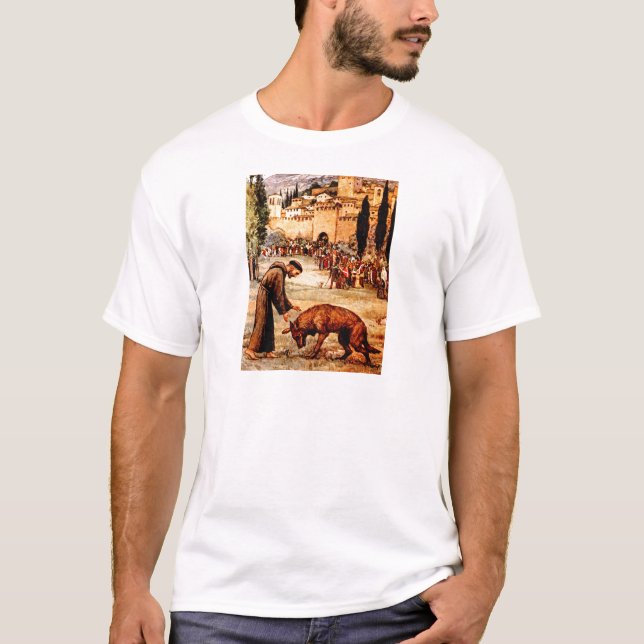 Camiseta St Francis e o lobo (Frente)