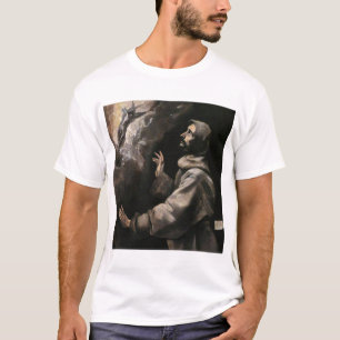 Camiseta St Francis que recebe os Stigmata