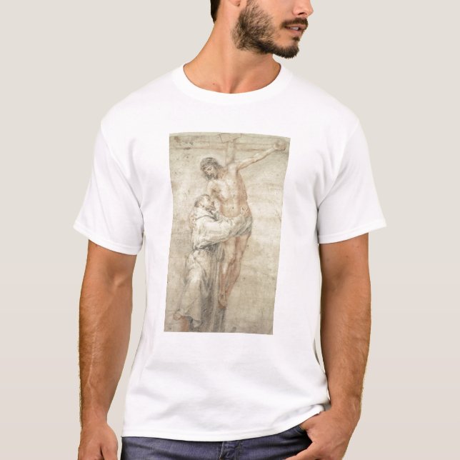 Camiseta St Francis que rejeita o mundo e o abraço (Frente)