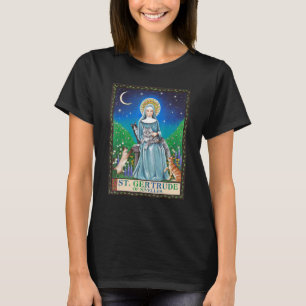Camiseta St. Gertrude de Nivelles Padroeira dos Gatos Amor