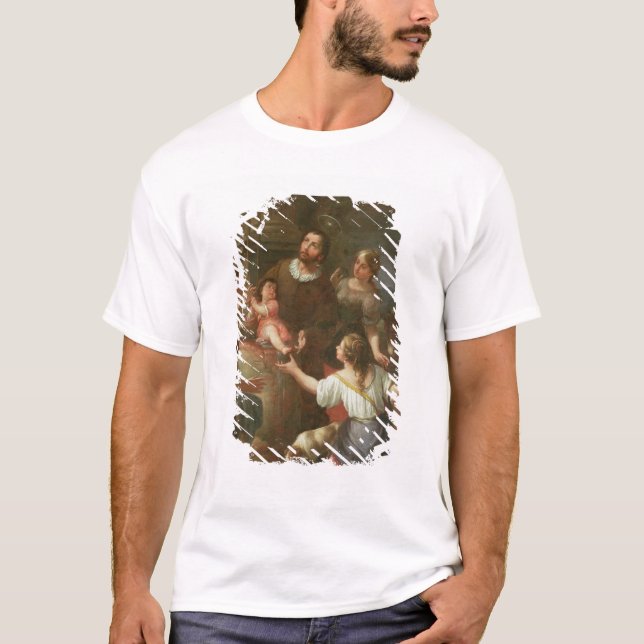 Camiseta St. Isidoro e o milagre no poço (Frente)