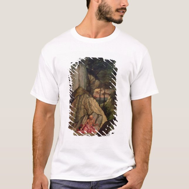 Camiseta St Jerome que Meditating no deserto, 1506 (Frente)
