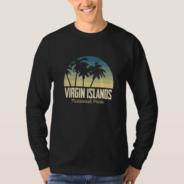 Camiseta St. John Palm trees National Park Virgin Islands S (Frente)