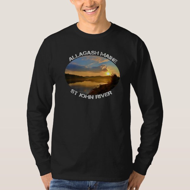 Camiseta St John River Allagash Maine Sunrise Premium (Frente)