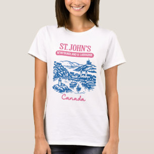 Camiseta St. John's Terra Nova Canadá Céu Pastel Fofo