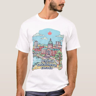 Camiseta St John's Terra Nova Linda Linha do Céu Cidade Pas