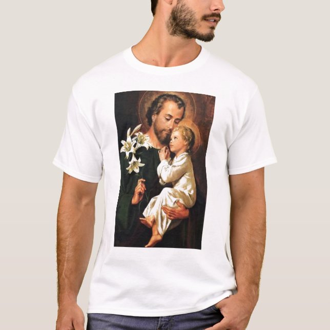 Camiseta St Joseph que guardara o t-shirt de Jesus (fábrica (Frente)