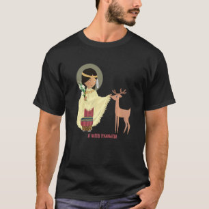 Camiseta St Kateri Tekakwitha Católica Santa Lírio Dos Mo