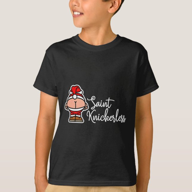 Camiseta St. Knickerless Funny Mooning Santa Claus Christma (Frente)