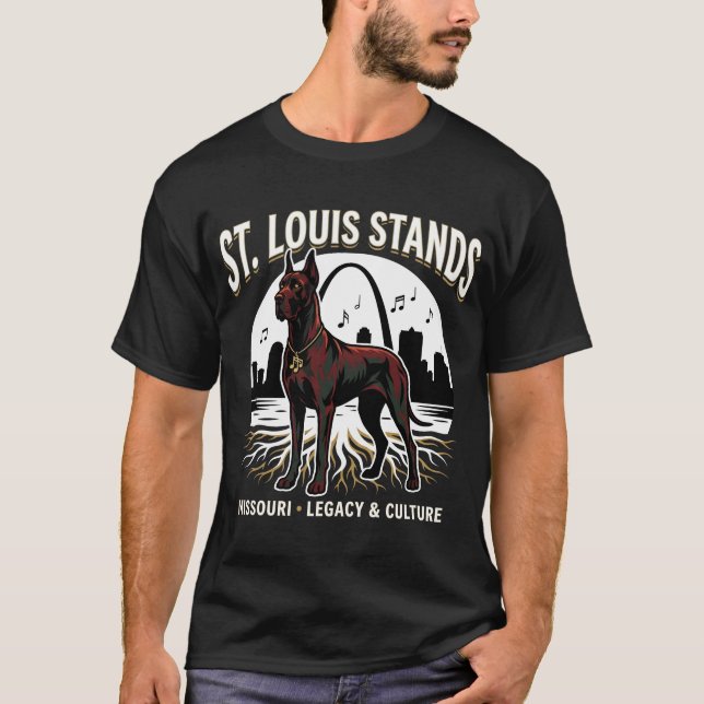 Camiseta St. Louis Stands Great Dane Cultural Legacy Art (Frente)