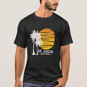 Camiseta St. Lúcia Índias Ocidentais Lucian Orgulho de Prai