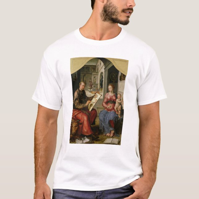 Camiseta St Luke que pinta o Virgin, c.1545 (Frente)