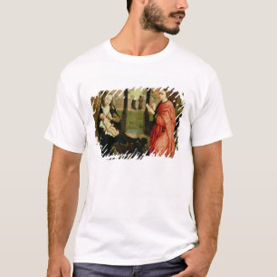 Camiseta St Luke que tira um retrato do Virgin