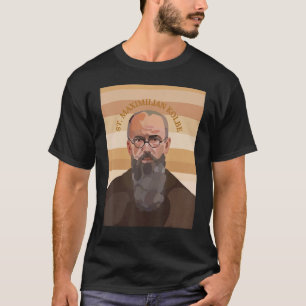 Camiseta St Maximilian Kolbe Duas Coroas Católico Santo Pol