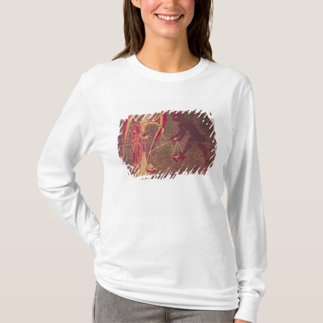 Camiseta St Michael que pesa almas, de um altarpiece (Frente)
